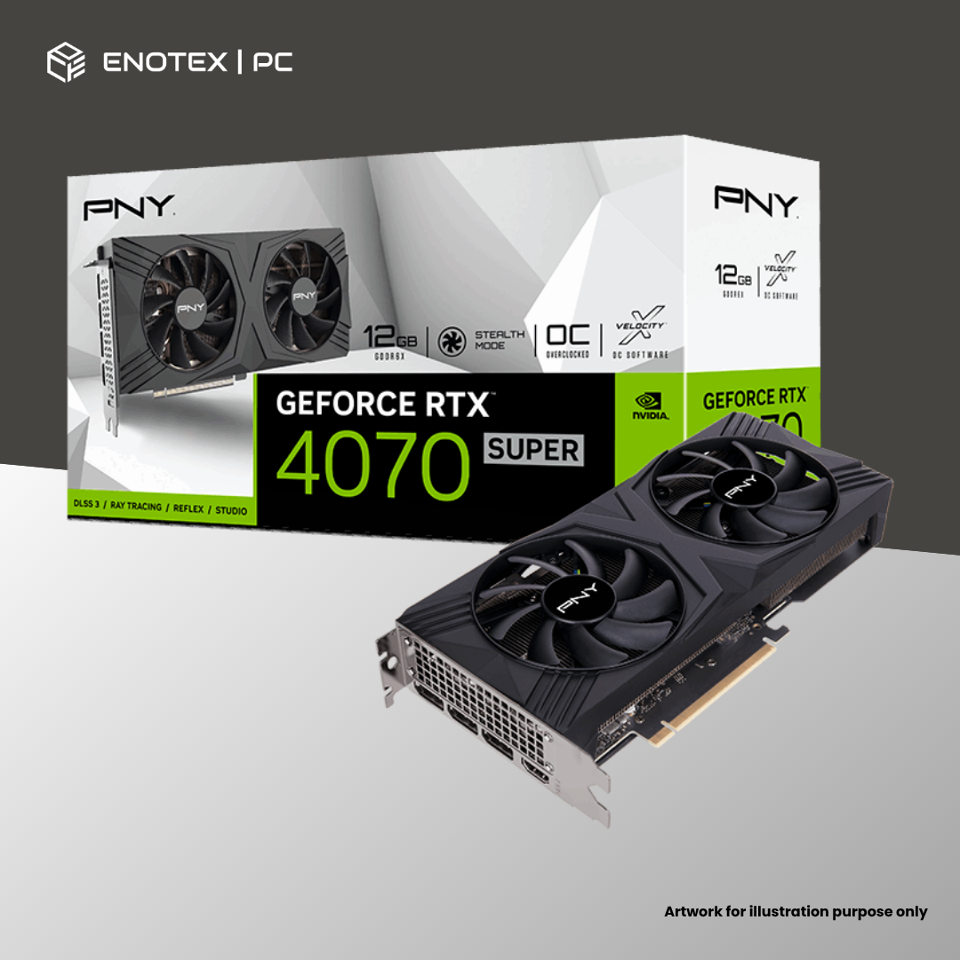 PNY GEFORCE RTX 4070 SUPER 12GB DUAL FAN VERTO OVERCLOCKED
