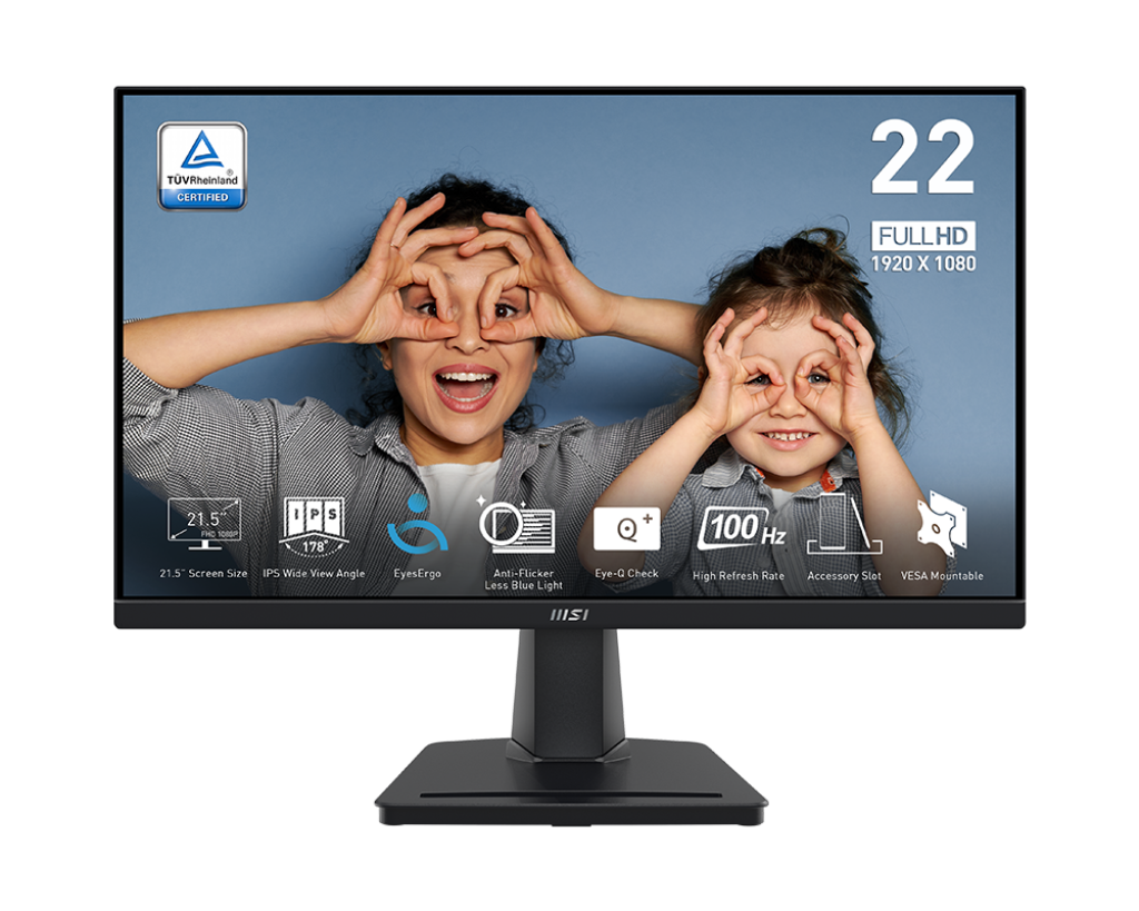 MSI 21.5" PRO MP225 BUSINESS PRODUCTIVITY MONITOR - FHD / 100HZ / IPS