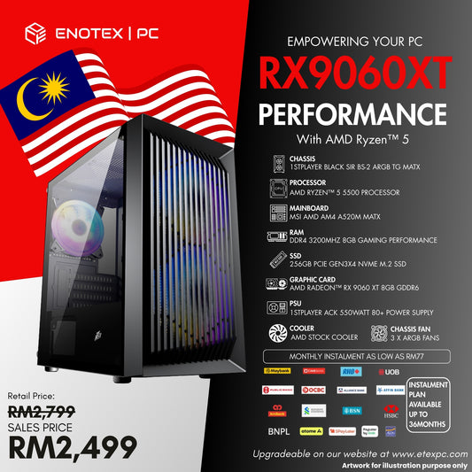 AMD Ryzen™ 5 5500 Radeon™ RX 9060 XT 8GB GDDR6
