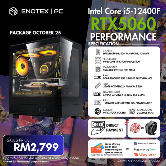intel 12Gen i5-12400F NVIDIA RTX™ 5060 8GB GDDR7