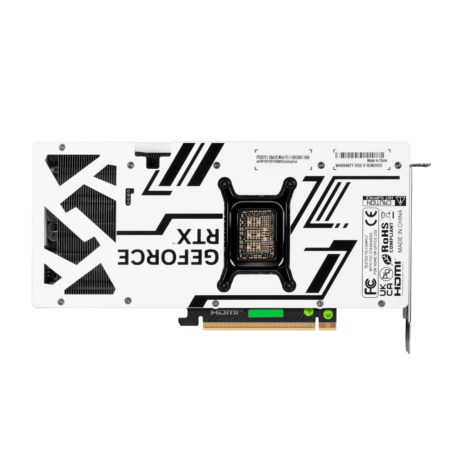 GALAX GEFORCE RTX 5070 1-CLICK OC 12GB GDDR7 - WHITE